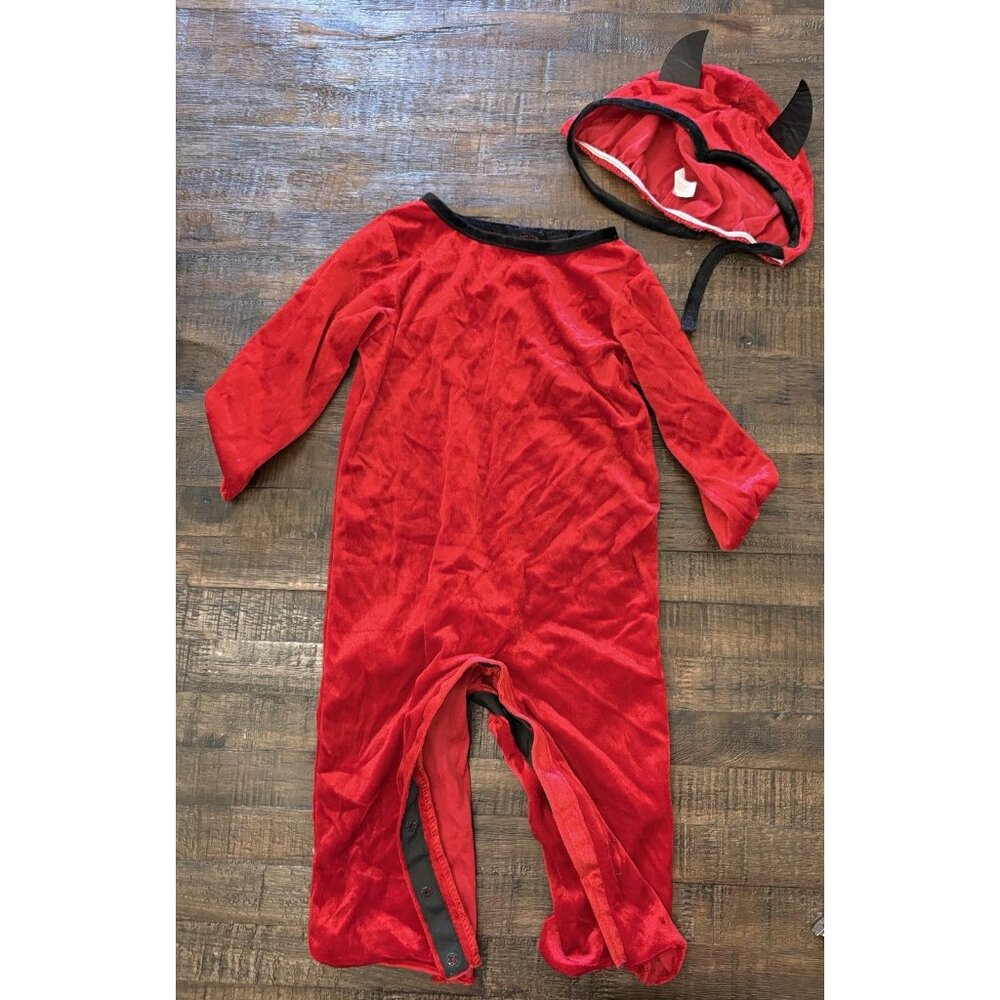 Halloween Toddler Baby Costume Red Lil Devil Jumpsuit Size 2T